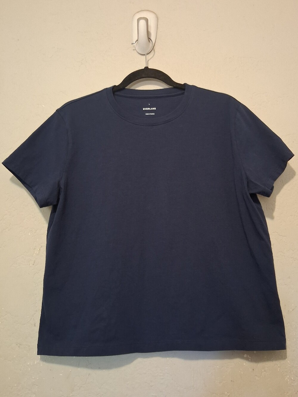Everlane Navy Short-Sleeve Crew Tee SzM Organic Cotton Women Basic Casual Sport - Picture 10 of 11